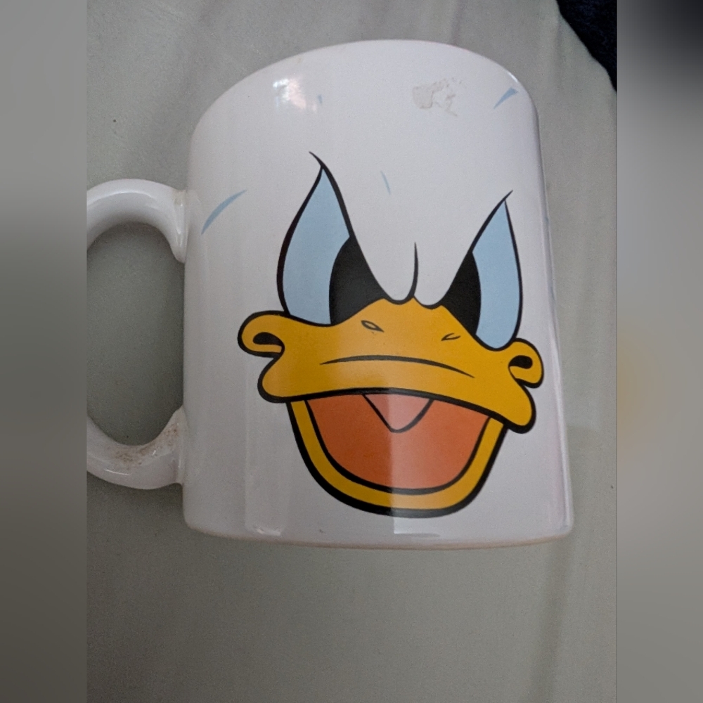 Vintage Disney Store Donald Duck Mug w/ Angry Grumpy Face